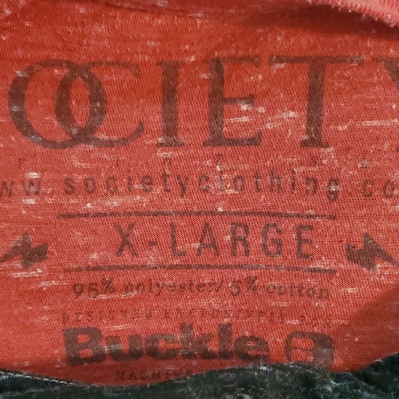 Society Men's Black and Red Graphic Long Sleeve Tee - Picture 7 of 8